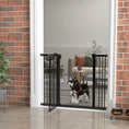 Load image into Gallery viewer, Pressure Fit Dog Stair Gate No Drilling Safety Gate Auto Close for Doorways, Hallways, 74-100cm Adjustable, 78cm Tall, Black