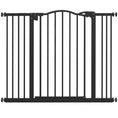 Load image into Gallery viewer, Pressure Fit Dog Stair Gate No Drilling Safety Gate Auto Close for Doorways, Hallways, 74-100cm Adjustable, 78cm Tall, Black