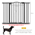 Load image into Gallery viewer, Pressure Fit Dog Stair Gate No Drilling Safety Gate Auto Close for Doorways, Hallways, 74-100cm Adjustable, 78cm Tall, Black