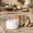 Load image into Gallery viewer, Ceramic Cat Water Fountain for Drinking, 2.2L Pet Water Fountain with Ultra-Quiet Pump, 4-Layer Filtration, Tap, Pet Drinking Dispenser for Cats and Dogs, Hygienic & Easy Clean, White
