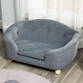 Load image into Gallery viewer, PawHut Dog Sofa, Pet Bed for Mini Dogs, Cat Dog Couch with Washable and Removable Cushion, Waterproof Cover, Gray