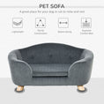 Load image into Gallery viewer, PawHut Dog Sofa, Pet Bed for Mini Dogs, Cat Dog Couch with Washable and Removable Cushion, Waterproof Cover, Gray