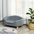 Load image into Gallery viewer, PawHut Dog Sofa, Pet Bed for Mini Dogs, Cat Dog Couch with Washable and Removable Cushion, Waterproof Cover, Gray
