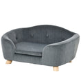 Load image into Gallery viewer, PawHut Dog Sofa, Pet Bed for Mini Dogs, Cat Dog Couch with Washable and Removable Cushion, Waterproof Cover, Gray