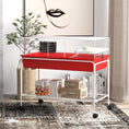 Load image into Gallery viewer, PawHut Two-Story Small Animal Cage Removable from Stand, Guinea Pig Cage, Hedgehog Cage, Chinchilla Cage, Ferret, with Shelf & Wheels, Pet Habitat, 39" x 20.5" x 36.5", Red