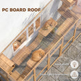 Load image into Gallery viewer, Catio Outdoor Cat Enclosure Window, Outdoor Cat House with Weather Protection Roof for Multiple Kitties, Wooden Frame, Shelves & Bridges, 118" x 37.5" x 74", Yellow