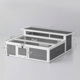 Load image into Gallery viewer, Tortoise Habitat Outdoor with Run, Wooden Tortoise Enclosure with Clear Window, Openable Top and Multiple Doors, Turtle Habitat Rabbit Hutch for Backyard, Dark Gray