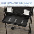 Load image into Gallery viewer, Bird Cage Budgie Cage with Stand Slide Tray Handle for Finch Canary 43.5 x 33 x 121cm Black