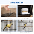 Load image into Gallery viewer, Bird Cage Budgie Cage with Stand Slide Tray Handle for Finch Canary 43.5 x 33 x 121cm Black