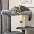 Load image into Gallery viewer, Cat Tree for Large Cats Adult, 58" Tall Cat Tree with Scratching Posts, Large Cat Tower for Indoor Cats with Bed, House, Toys, Grey