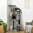 Load image into Gallery viewer, Cat Tree for Large Cats Adult, 58" Tall Cat Tree with Scratching Posts, Large Cat Tower for Indoor Cats with Bed, House, Toys, Grey