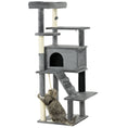 Load image into Gallery viewer, Cat Tree for Large Cats Adult, 58" Tall Cat Tree with Scratching Posts, Large Cat Tower for Indoor Cats with Bed, House, Toys, Grey