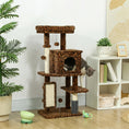 Charger l'image dans la visionneuse de la galerie, Cat Tree for Large Cat Adults, 41 Inch Cat Tower for Indoor Cats w/ Scratching Posts, Cat Bed, Condo, Jumping Platforms, Toy Balls, Leopard Print