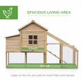 Load image into Gallery viewer, PawHut 69" Wooden Chicken Coop, Poultry Cage Hen House with Connecting Ramp, Removable Tray, Ventilated Window and Nesting Box, Natural