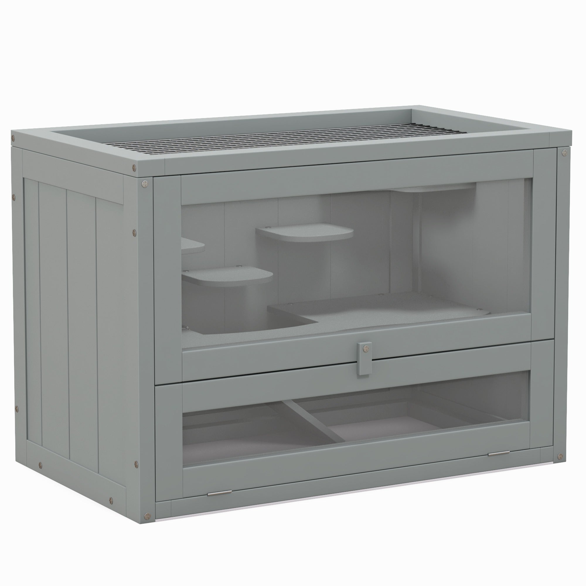 PawHut Classic Natural Hamster with Front Door 23.5