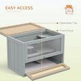 Load image into Gallery viewer, Wooden Hamster Cage Mouse Mice Rodent Small Animals Hutch Exercise Play House 60 x 35 x 42cm, Grey