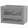 Load image into Gallery viewer, PawHut 2-Level Hamster Cage Mice and Rat House, Small Animal Habitat for Guinea Pigs, Chinchillas with Openable Top, Front Door, Shelf and Ladder, Gray