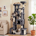 Load image into Gallery viewer, Extra Large Cat Tree Tower with Dual Baseboard, 79-Inch Heavy Duty Cat Tree for Indoor Large Adult Big Kittens with 5 Scratching Posts, 2 Condos, 2 Top Perches, Hammock, Self-Grooming Brush
