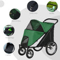 Load image into Gallery viewer, Large Dog Stroller Dog Pram Foldable Pet Pushchair with Safety Leashes for Medium, Large Dogs - Green