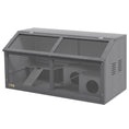 Load image into Gallery viewer, Wooden Hamster Cage, Gerbil Cage for Syrian Hamster with Exercise Play House, Openable Top 85 x 45 x 44cm - Grey