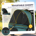Load image into Gallery viewer, Dog Stroller for Small Dogs, 3 Wheel Foldable Pet Stroller with 12" Rubber Wheels, Mesh Window, One-Foot Brake, Storage Basket and Cup Holder, Up to 22 LBS, Dark Green