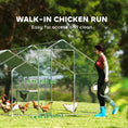 Load image into Gallery viewer, Large Metal Chicken Coop with Nesting Box, 9.8 x 19.7 x 6.4 ft Walk in Chicken Run for Yard with Waterproof Cover, Roosting Bars, for 18-24 Hens, Ducks, Rabbits, Poultries