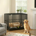 Load image into Gallery viewer, Heavy Duty Dog Crate, Dog Cage with Wheels for Extra Large Breeds, Metal Pet Crate with Removable Tray and 3 Doors for Indoor & Outdoor, 107 x 69 x 81 cm, Black