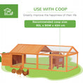 Load image into Gallery viewer, Chicken Run, Wooden Chicken Coop with Nesting Box, Openable Roof for 4-8 Chickens, Rabbits, Ducks, for Garden - Orange