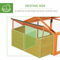 Load image into Gallery viewer, Chicken Run, Wooden Chicken Coop with Nesting Box, Openable Roof for 4-8 Chickens, Rabbits, Ducks, for Garden - Orange