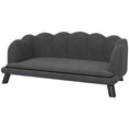 Load image into Gallery viewer, PawHut Velvet Large Dog Couch with Foam Cushion, Soft and Cute Dog Bed with Pearl Design, Dog Sofa for Big and Medium Dogs, Charcoal Gray