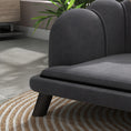 Load image into Gallery viewer, PawHut Velvet Large Dog Couch with Foam Cushion, Soft and Cute Dog Bed with Pearl Design, Dog Sofa for Big and Medium Dogs, Charcoal Gray