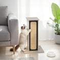 Load image into Gallery viewer, Cat Scratching Post, 63 cm Tall Scratcher with Replaceable Scratching Board, Top Perch, Natural Sisal Scratch Mat, for Large Cats and Kittens, Oak
