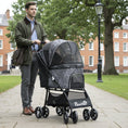 Load image into Gallery viewer, Dog Pram Dog Stroller Pet Pushchair with Universal Wheels, Brake for Small Breeds - Grey
