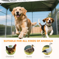 Load image into Gallery viewer, Outside Dog Kennel, 6.9' x 4.6' x 5' Puppy Play Pen with Canopy, Garden Playpen Fence Crate Enclosure Cage Rotating Bowl, for Dogs, Chickens, Ducks, Black