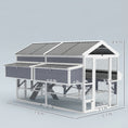 Load image into Gallery viewer, Wooden Chicken Coop, Large Outdoor Hen House with 2 Feeders, 2 Nesting Boxes, 2 Roosting Bars, Ramps, Waterproof Roof, Poultry Cage for 6-8 Chickens, 95" x 69" x 59"