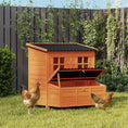 Load image into Gallery viewer, Wooden Chicken Coop, 39" Chicken House with Nesting Box, Pull-Out Tray, Waterproof Roof, Hen House Outdoor Poultry Cage for 2-4 Chickens, Rabbits, Small Animals, for Backyard, Orange