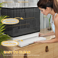 Load image into Gallery viewer, 36" Bird Cage for Finches, Canaries Budgies, Parrot Cage with Accessories, Handle, Mesh Cover, Tray, White