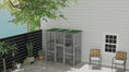 Load and play video in Gallery viewer, 71"L Wooden Outdoor Cat House with 6 High Ledges, Large Interior & Asphalt Roof, Grey