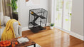 Load and play video in Gallery viewer, 4-Tier Hamster Cage with Tempered Glass Bottom, 24"x16"x31.5", Black