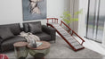 Load and play video in Gallery viewer, 73" Dog Ramp for Bed/Couch with Removable Guardrails & Non-Slip Surface, Brown