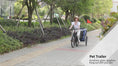 Load and play video in Gallery viewer, Folding Dog Bike Trailer in Steel Frame with Hitch Coupler, Blue & Grey