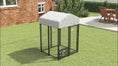 Load and play video in Gallery viewer, 3.9'x3.9'x6' Outdoor Dog Kennel with Rotating Bowls & All-Weather Cover for Small & Medium Dogs