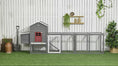 Load and play video in Gallery viewer, 117" XL Chicken Coop with Asphalt Roof, Slide-Out Tray, Nesting Box, for 3-6 Chickens, Gray