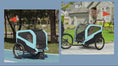 Load and play video in Gallery viewer, Dog Bike Trailer Pet Stroller Carrier for Large Dogs, Quick-release Wheels, Light Blue