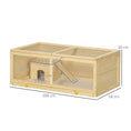 Load image into Gallery viewer, Wooden Hamster Cage, Small Animal Cage with Sliding Tray, Openable Top, Hut, Exercise Play House for Syrian Hamsters, Natural Wood Finish