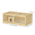 Load image into Gallery viewer, Wooden Hamster Cage, Small Animals Kit Hutch, Exercise Play House for Dwarf Hamsters, Gerbils, Chinchillas, Guinea Pigs, Bunnies, with Sliding Tray, Natural Wood