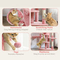 Load image into Gallery viewer, Cat Tree, 62" Multi-Level Cat Tower with Scratching Posts, 2 Condos, Hammock, Perches, Plush, Pompoms, for Indoor Kittens Playing, Resting, Sleeping, Pink