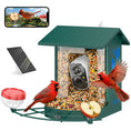 Load image into Gallery viewer, Bird Feeder with Camera, Smart Bird Feeder Camera AI Identifies 16,000+ Species, 2K HD Auto Capture Video, APP Instant Notifications, Hummingbird Feeding Add-ons, 3W Solar Panel, 32GB Card
