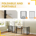 Load image into Gallery viewer, Dog Playpen, 30"H Pet Playpen, 6 Panels Puppy Exercise Pen Heavy Duty with Dog Gate & Cat Door, Indoor Outdoor Foldable Portable Dog Fence for Small & Medium Dogs