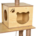 Load image into Gallery viewer, Wooden Cat Tree for Indoor Cats Climbing Tower for Large Cats with 5 Scratching Posts Hammock Toy Ball 130cm